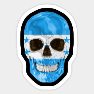 Honduras Flag Skull - Gift for Honduran With Roots From Honduras Sticker